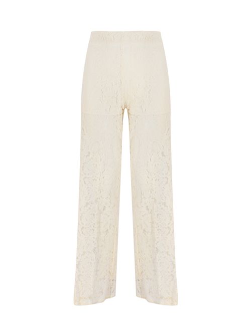 Pantalone palazzo in pizzo NO SECRETS | 261NS210LATTE
